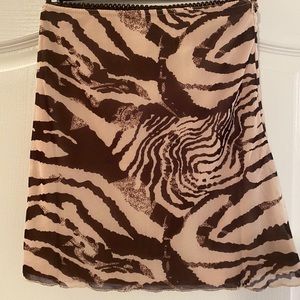 Animal print mini skirt